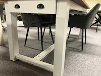 Eetkamertafel met 4 stoelen 60x57x82cm, zithoogte 47cm, tafel heeft 2x lade aan de kopse kant. - afbeelding 11 van  13