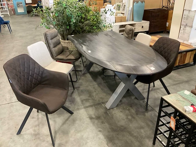 Eetkamertafel met 6 stoelen - afbeelding 2 van  7