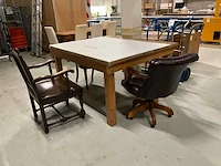 Eetkamertafel met 8 stoelen (3x) - afbeelding 3 van  7