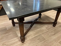 Eetkamertafel met blauwe steen - afbeelding 2 van  4