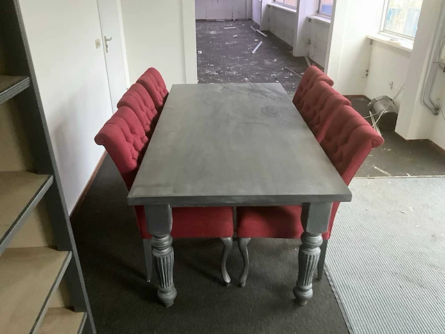 Eetkamertafel met stoelen, buffetkast - afbeelding 5 van  5
