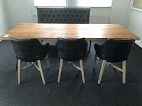 Eetkamertafel met stoelen en bank - afbeelding 3 van  10