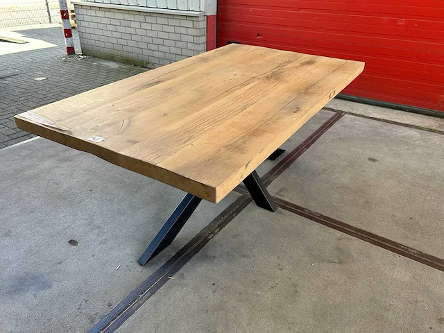 Eetkamertafel oud eiken (180 x 105) - afbeelding 3 van  4
