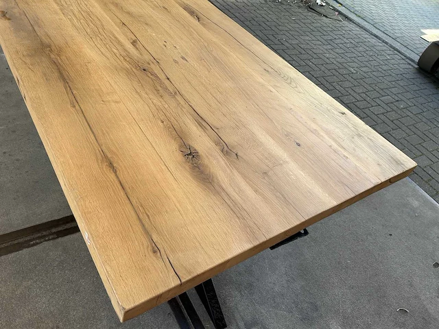 Eetkamertafel oud eiken (180 x 105) - afbeelding 4 van  4