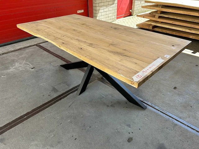 Eetkamertafel oud eiken (190 x 100) - afbeelding 2 van  4