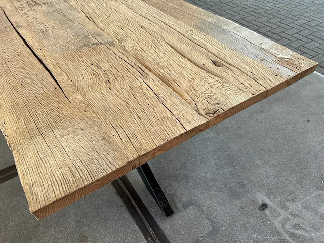 Eetkamertafel oud eiken (190 x 103) - afbeelding 4 van  5