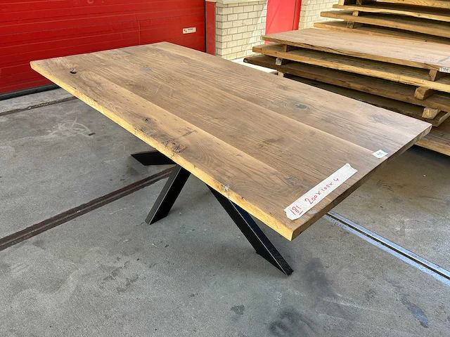 Eetkamertafel oud eiken (200 x 100) - afbeelding 2 van  5