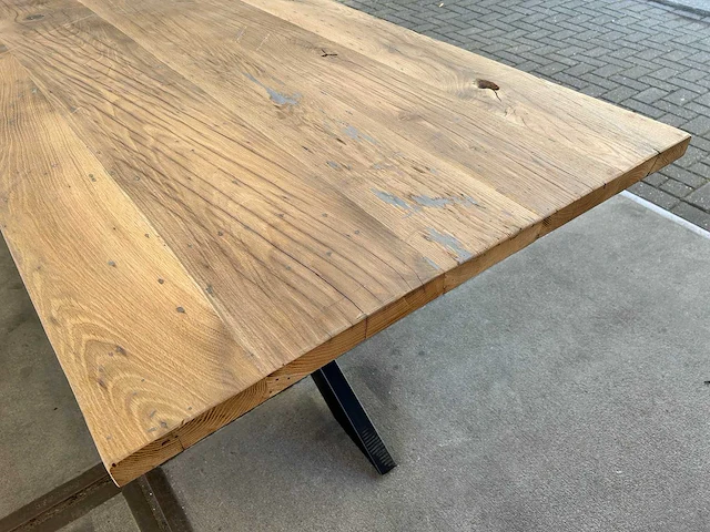 Eetkamertafel oud eiken (200 x 100) - afbeelding 4 van  5