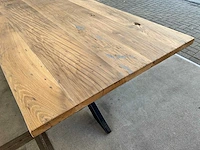 Eetkamertafel oud eiken (200 x 100) - afbeelding 4 van  5