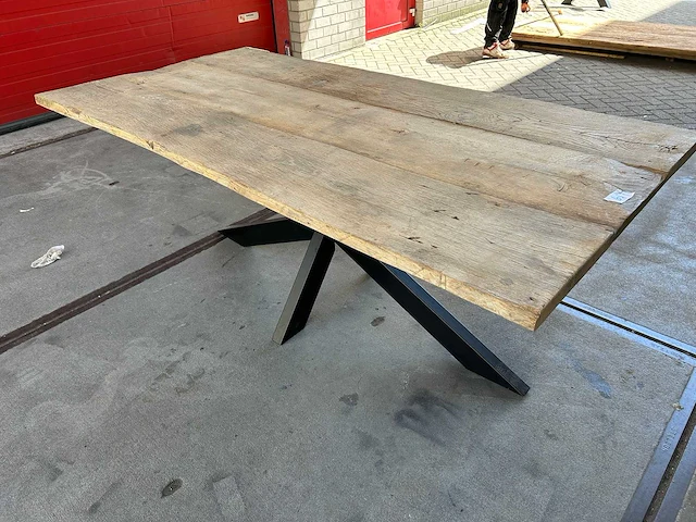 Eetkamertafel oud eiken (200 x 100) - afbeelding 2 van  5