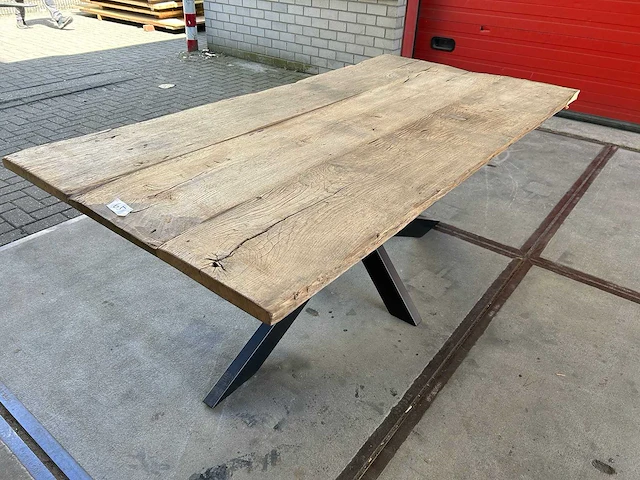 Eetkamertafel oud eiken (200 x 100) - afbeelding 3 van  5