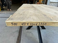 Eetkamertafel oud eiken (200 x 100) - afbeelding 5 van  5