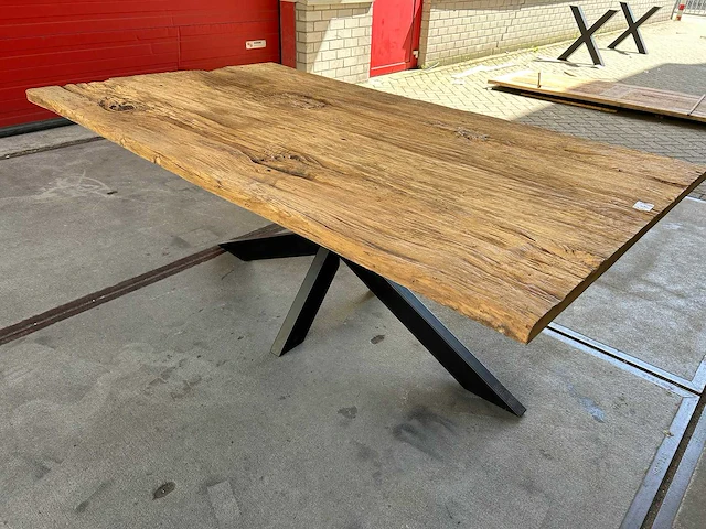 Eetkamertafel oud eiken (200 x 114) - afbeelding 2 van  4