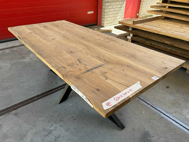 Eetkamertafel oud eiken (210 x 100) - afbeelding 3 van  4