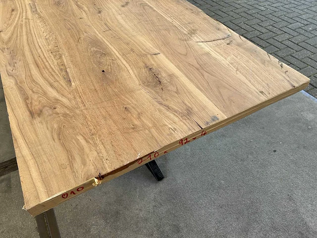 Eetkamertafel oud eiken (210 x 100) - afbeelding 4 van  4
