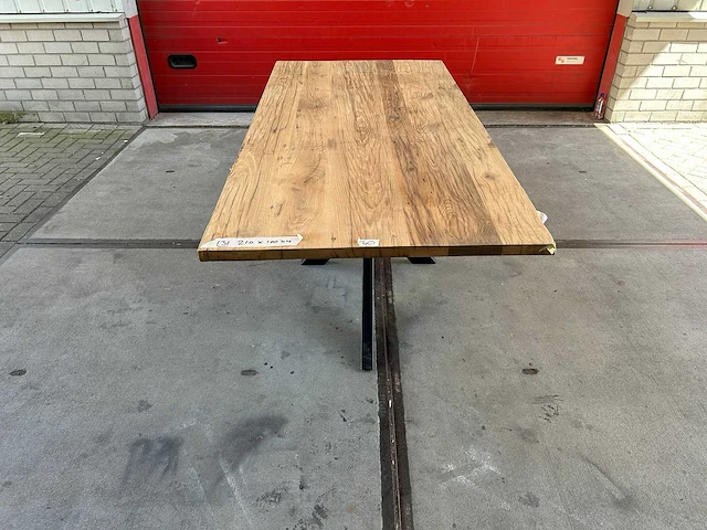 Eetkamertafel oud eiken (210 x 100) - afbeelding 1 van  5
