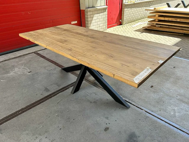 Eetkamertafel oud eiken (210 x 100) - afbeelding 2 van  5
