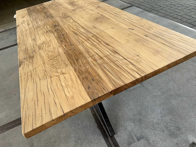 Eetkamertafel oud eiken (210 x 100) - afbeelding 4 van  5