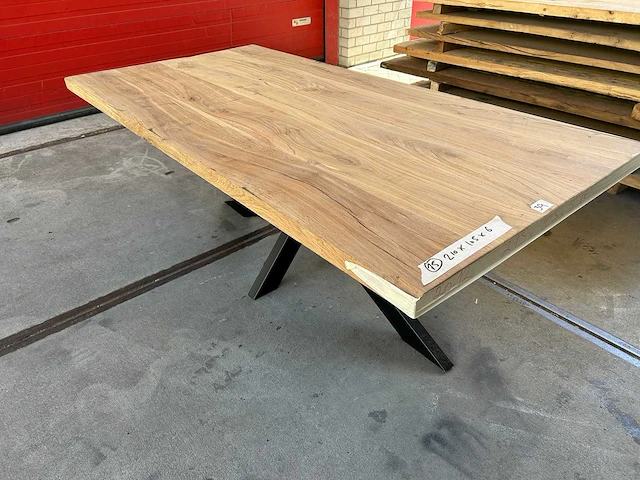 Eetkamertafel oud eiken (210 x 105) - afbeelding 2 van  5