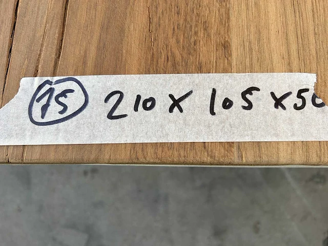 Eetkamertafel oud eiken (210 x 105) - afbeelding 5 van  5