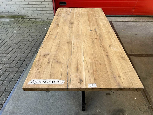 Eetkamertafel oud eiken (210 x 95) - afbeelding 1 van  5