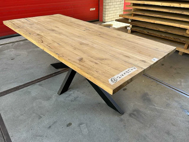 Eetkamertafel oud eiken (210 x 95) - afbeelding 2 van  5