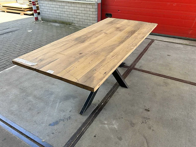 Eetkamertafel oud eiken (210 x 95) - afbeelding 3 van  4