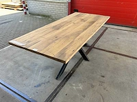 Eetkamertafel oud eiken (210 x 95) - afbeelding 3 van  4