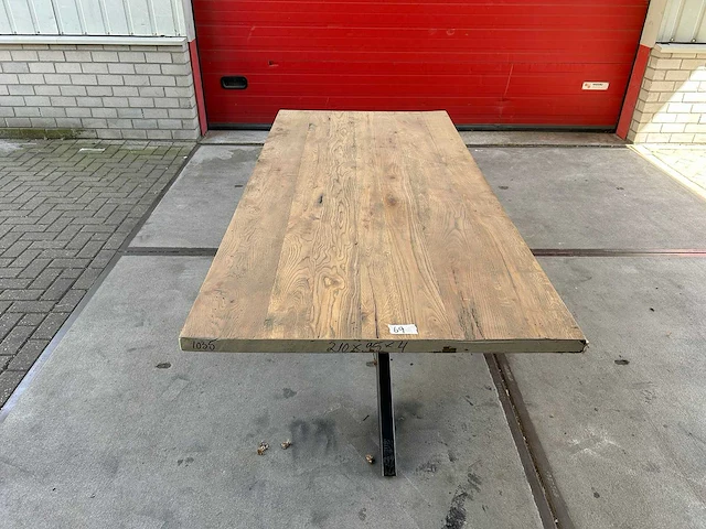 Eetkamertafel oud eiken (210 x 95) - afbeelding 1 van  5