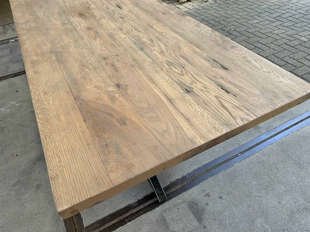 Eetkamertafel oud eiken (210 x 95) - afbeelding 4 van  5