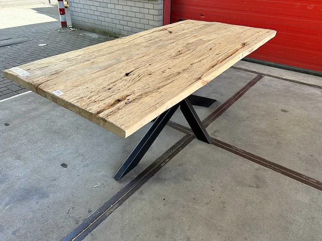 Eetkamertafel oud eiken (213 x 100) - afbeelding 3 van  5