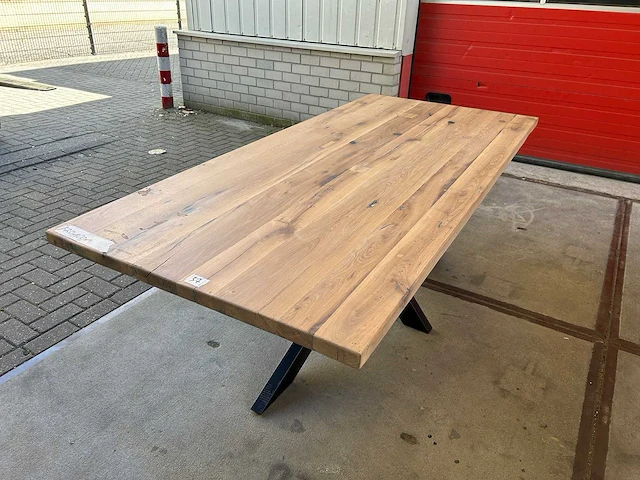 Eetkamertafel oud eiken (220 x 100) - afbeelding 3 van  5