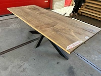 Eetkamertafel oud eiken (220 x 100) - afbeelding 2 van  6