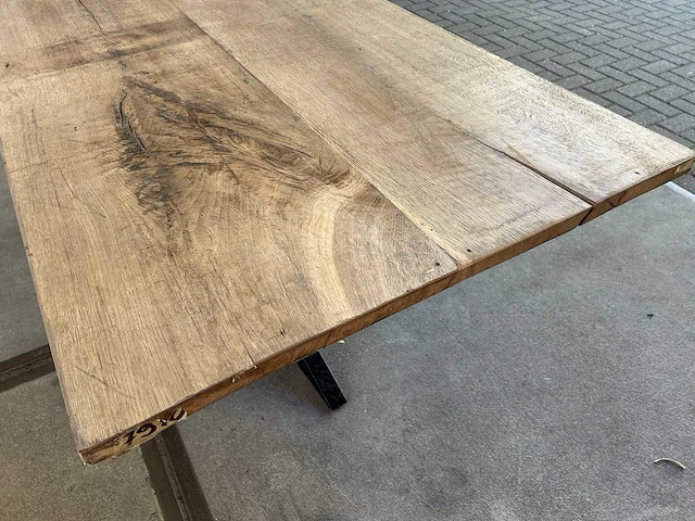 Eetkamertafel oud eiken (220 x 100) - afbeelding 5 van  6