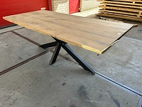 Eetkamertafel oud eiken (220 x 101) - afbeelding 2 van  5