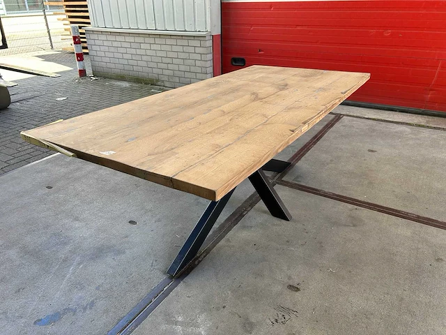 Eetkamertafel oud eiken (220 x 101) - afbeelding 3 van  5