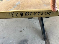 Eetkamertafel oud eiken (220 x 101) - afbeelding 5 van  5
