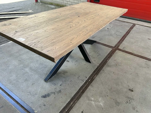 Eetkamertafel oud eiken (220 x 98) - afbeelding 3 van  4