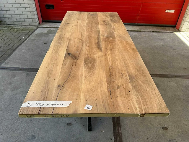 Eetkamertafel oud eiken (230 x 100) - afbeelding 1 van  5