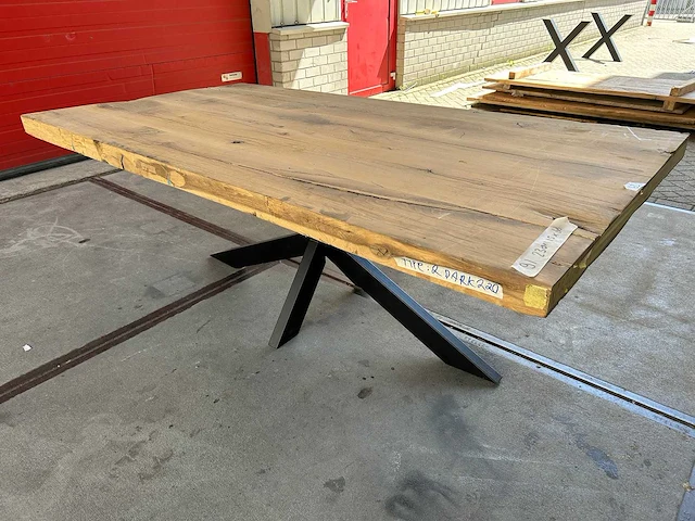 Eetkamertafel oud eiken (230 x 115) - afbeelding 2 van  4