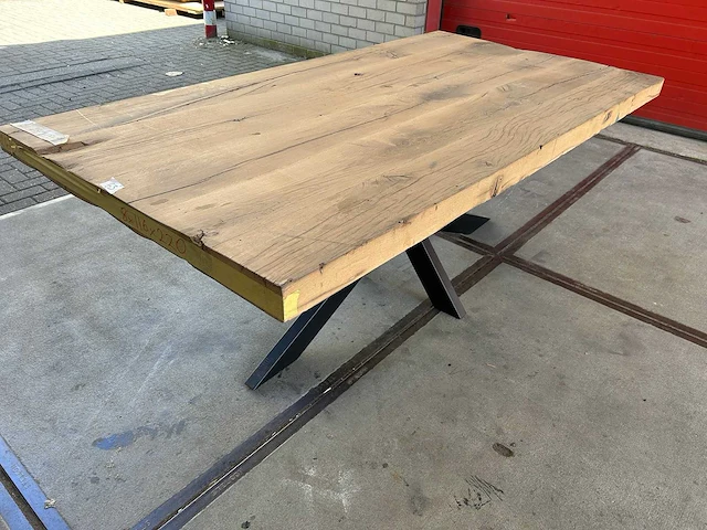 Eetkamertafel oud eiken (230 x 115) - afbeelding 3 van  4