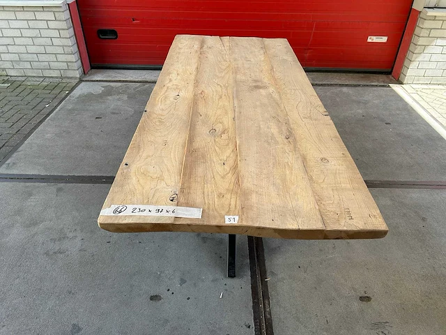 Eetkamertafel oud eiken (230 x 97) - afbeelding 1 van  6