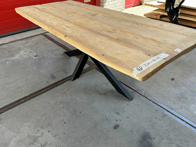Eetkamertafel oud eiken (230 x 97) - afbeelding 2 van  6