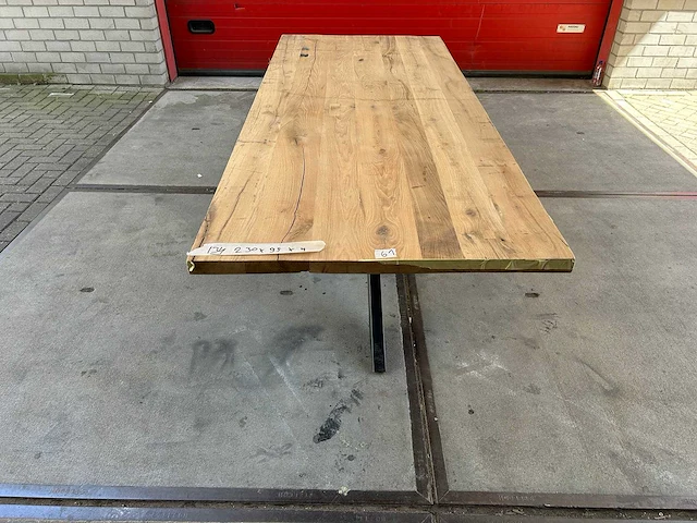 Eetkamertafel oud eiken (230 x 99) - afbeelding 1 van  4