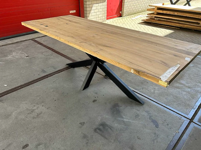 Eetkamertafel oud eiken (230 x 99) - afbeelding 2 van  4