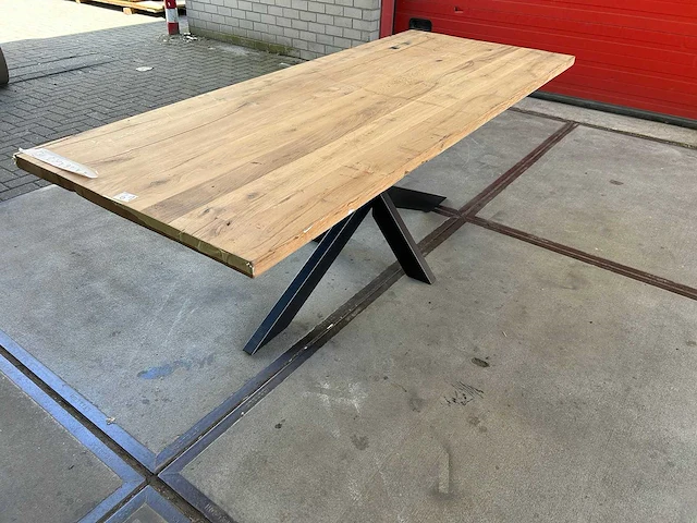 Eetkamertafel oud eiken (230 x 99) - afbeelding 3 van  4