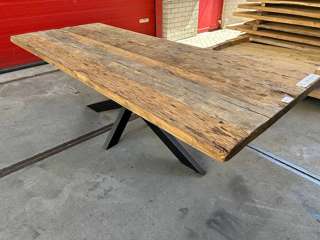 Eetkamertafel oud eiken (240 x 95) - afbeelding 2 van  5
