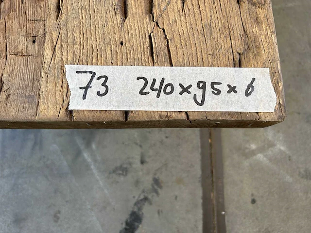 Eetkamertafel oud eiken (240 x 95) - afbeelding 5 van  5