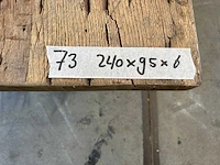 Eetkamertafel oud eiken (240 x 95) - afbeelding 5 van  5