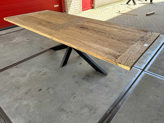 Eetkamertafel oud eiken (250 x 102) - afbeelding 2 van  5